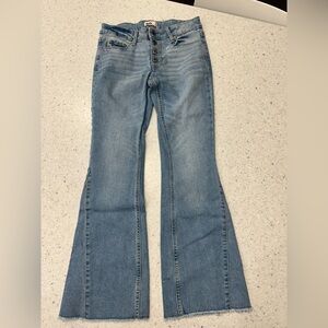 Girls Flare / Faux button fly Blue Jeans